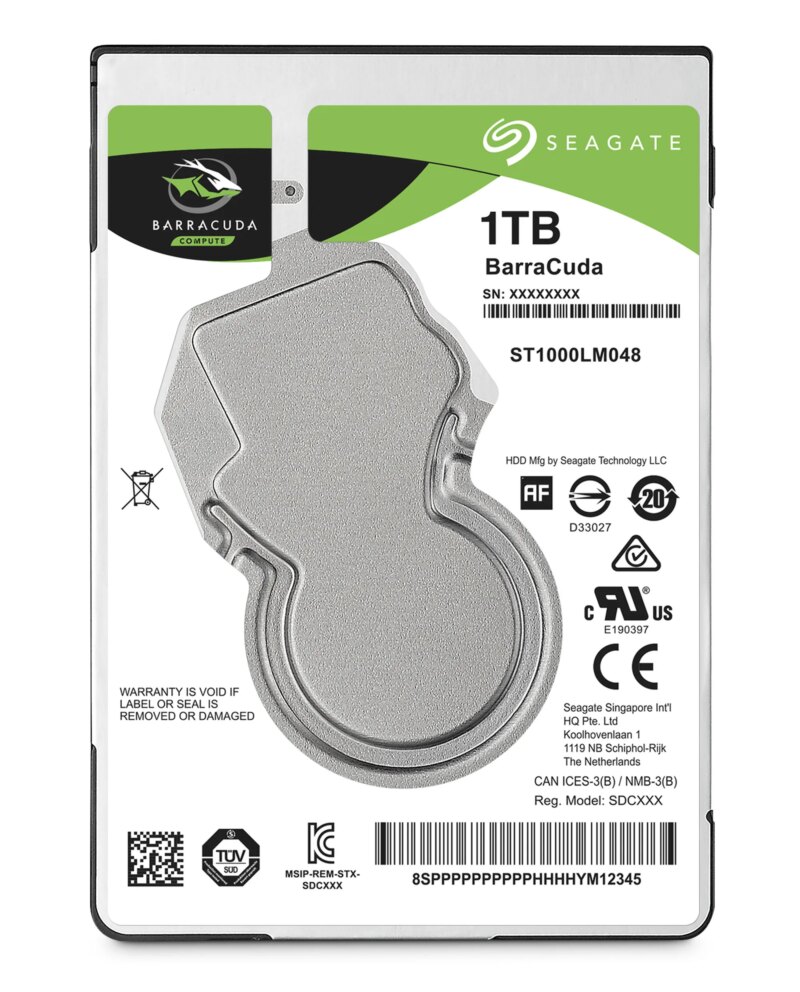 Seagate Barracuda 1TB; 2.5'' Notebook Drive; SATA 6GB/s; RPM 5400; 128MB Cache 7mm (ST1000LM048)_7