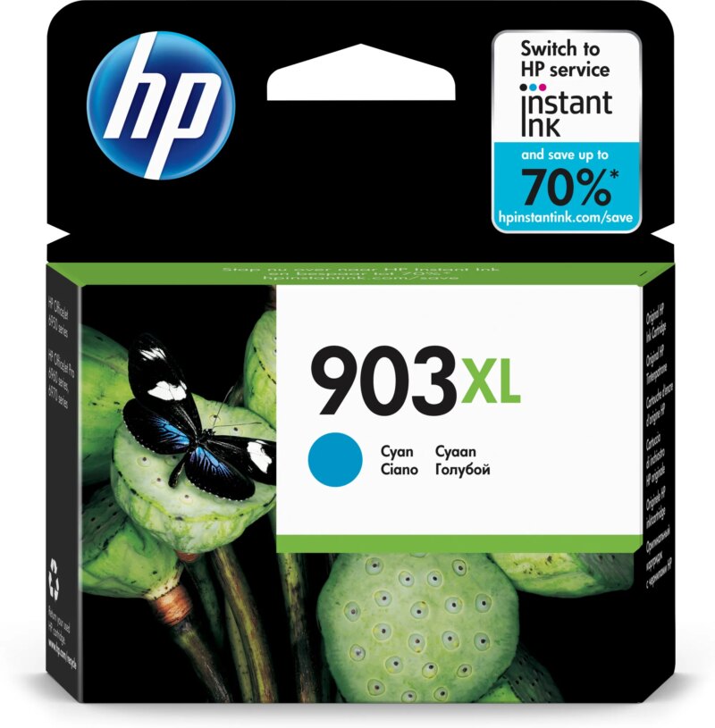 HP 903XL High Yield Cyan Original Ink Cartridge;~825 pages. (HP OfficeJet  6950/6960/6970 series (HP 907 NOT for 6950). (T6M03AE)_8
