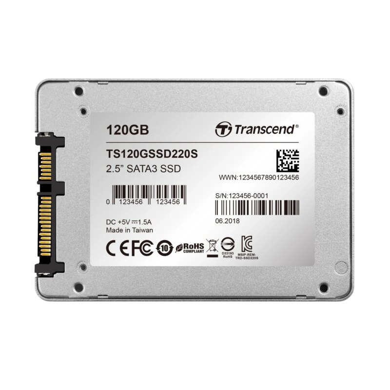 TRANSCEND 120GB 2.5'' SATA III 3D NAND with SLC cache - 500MB/s Read 300MB/s Write - 40 TBW (TS120GSSD220S)_7