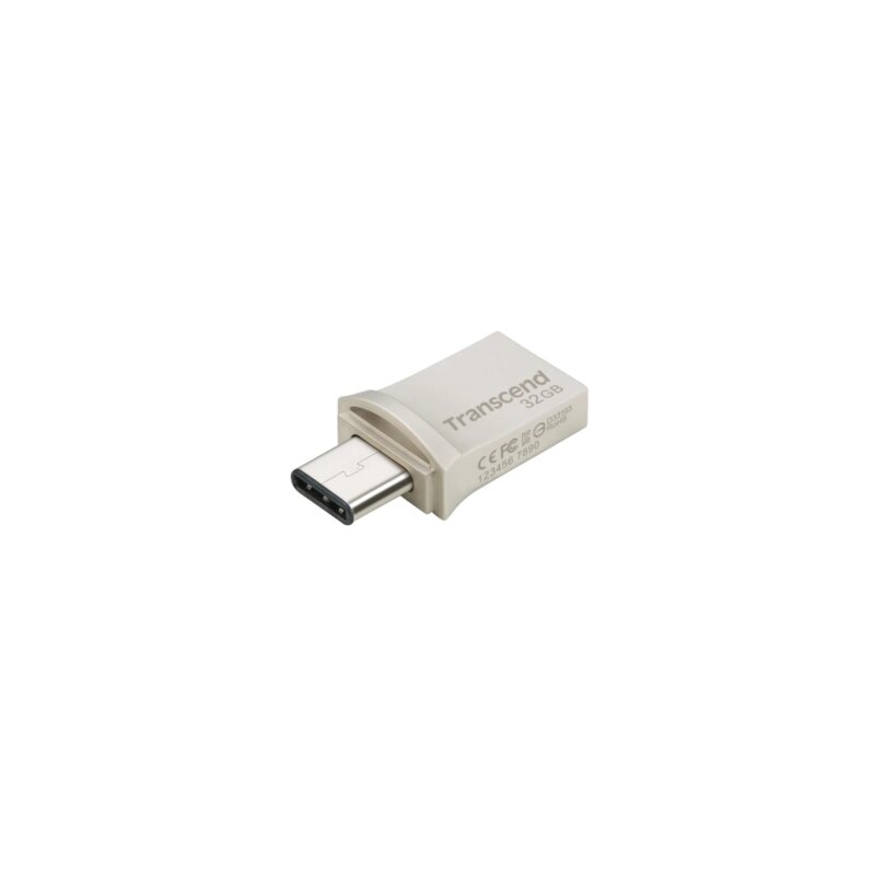 TRANSCEND 128GB JETFLASH 890 USB-C & USB 3.1 OTG FLASH DRIVE - SILVER (TS128GJF890S)