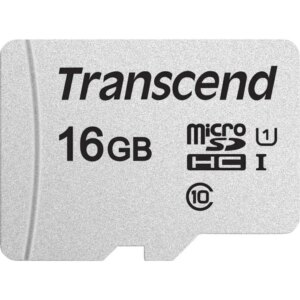 TRANSCEND 300S 16GB MICRO SD UHS-I U1 CLASS 10 READ 95 MB/S WRITE 45MB/S WITH SD ADAPTOR (TS16GUSD300S-A)