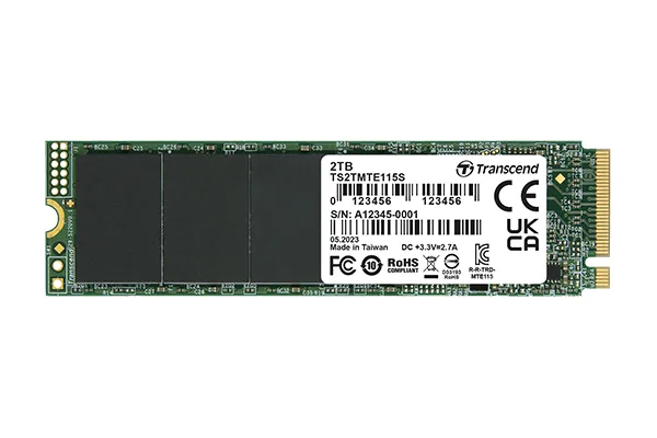 TRANSCEND 1TB MTE115S PCI-E GEN 3x4 M.2 2280 SSD 3D NAND - 3200 MB/s Read 2000 MB/s Write - 400 TBW (TS1TMTE115S)