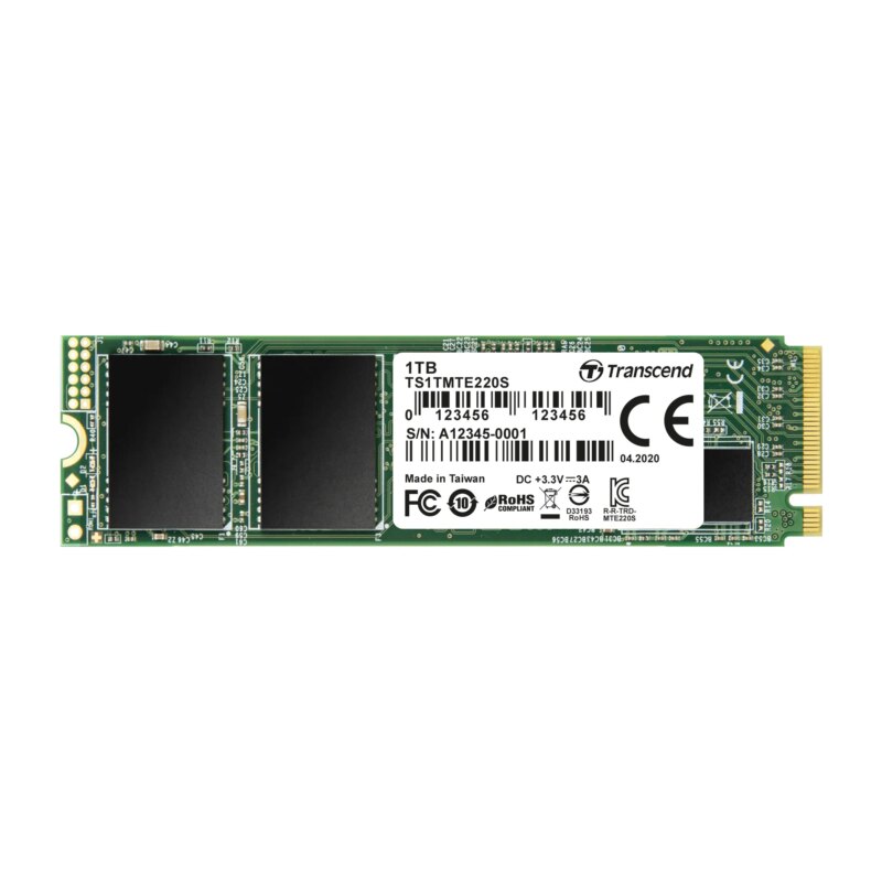 TRANSCEND 1TB MTE220S PCI-E GEN 3x4 NVMe M.2 2280 SSD 3D TLC with DRAM cache -3500 MB/s Read 3200 MB/s Write - 2200 TBW (TS1TMTE220S)_6