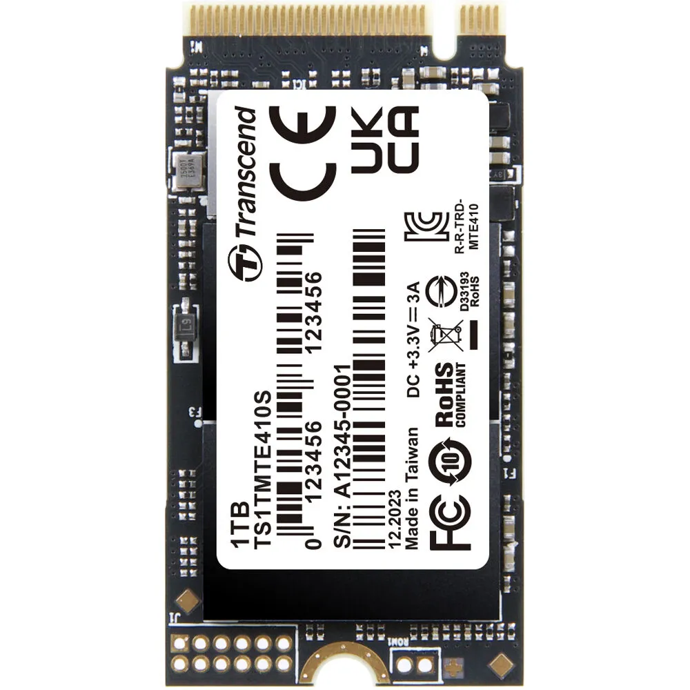 Transcend 1TB MTE410S PCI-E GEN 4x4 M.2 2242 SSD 3D NAND - 5000 MB/s Read 3500 MB/s Write - 600 TBW (TS1TMTE410S)
