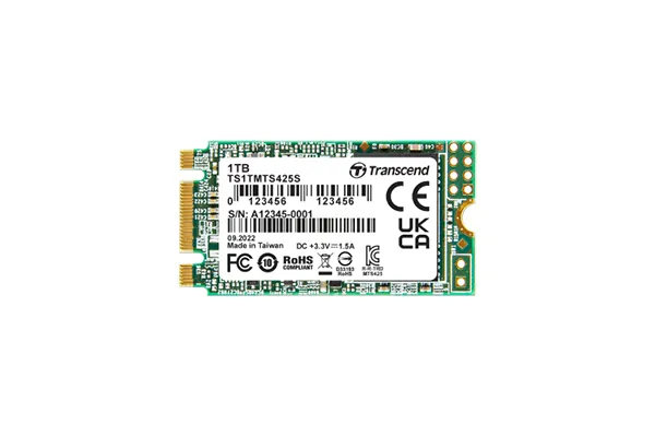 TRANSCEND 1 TB MTS425S M.2 SATA 3 2242 SSD 3D NAND - CACHELESS (TS1TMTS425S)