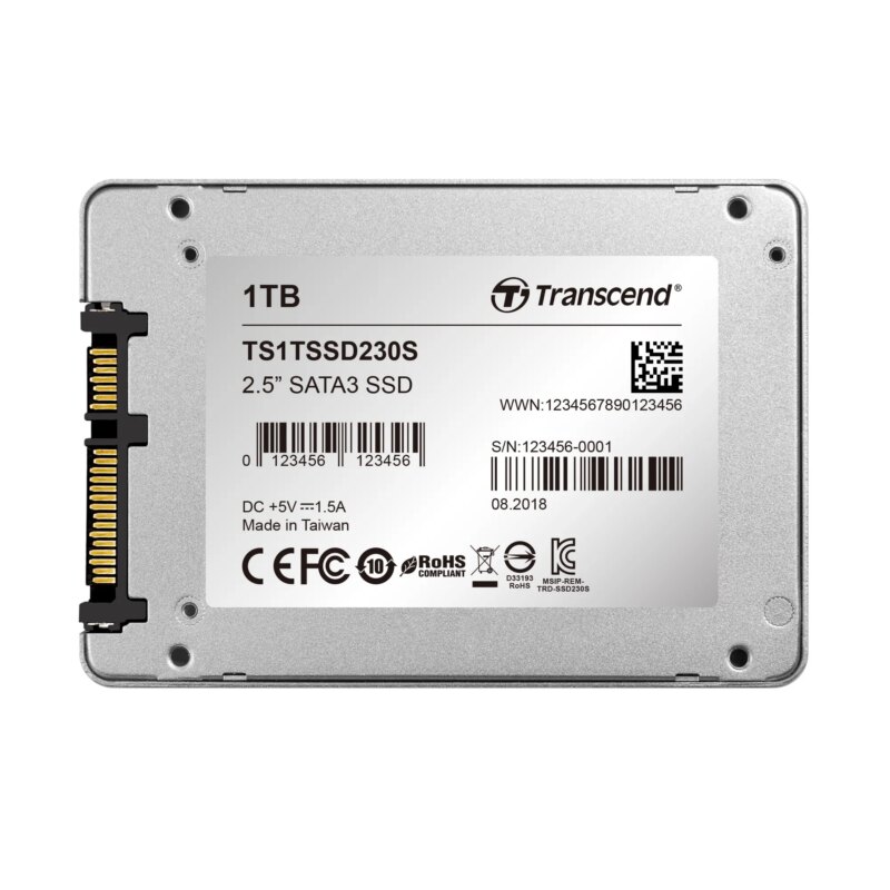 TRANSCEND 1TB SSD230 2.5'' SSD DRIVE - SATA III 3D TLC with DRAM cache - 560MB/s Read 500MB/s Write - 560 TBW (TS1TSSD230S)_7
