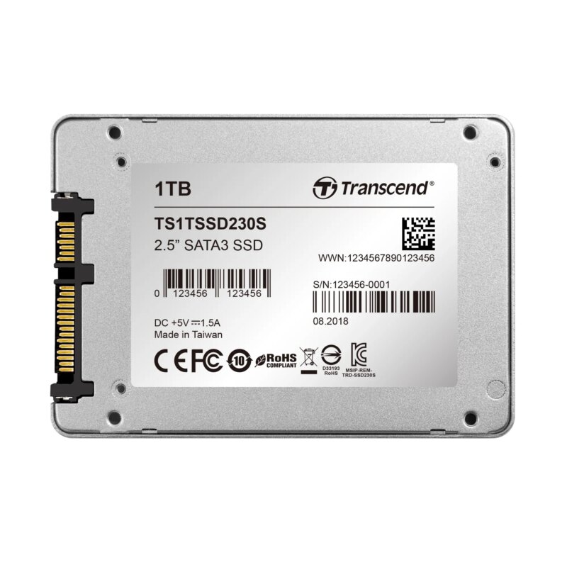 TRANSCEND 1TB SSD230 2.5'' SSD DRIVE - SATA III 3D TLC with DRAM cache - 560MB/s Read 500MB/s Write - 560 TBW (TS1TSSD230S)_8