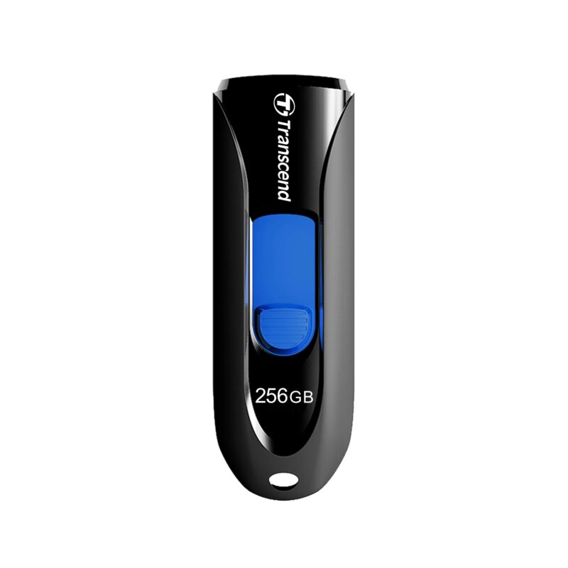 TRANSCEND 256GB JF790 USB3.1 GEN 1 CAPLESS FLASH DRIVE - BLACK AND BLUE (TS256GJF790K)_3