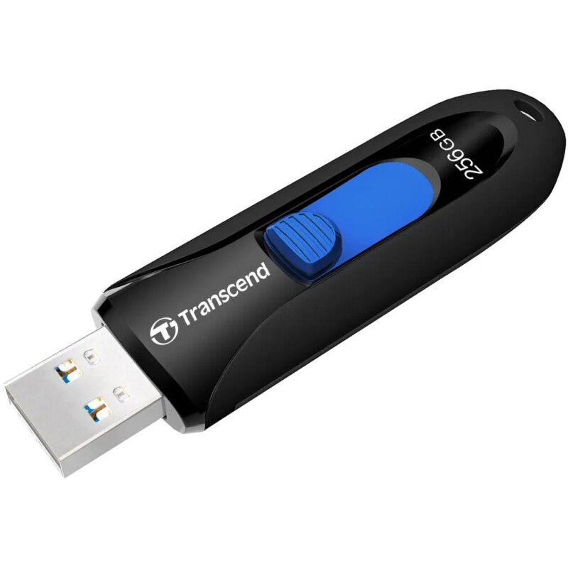 TRANSCEND 256GB JF790 USB3.1 GEN 1 CAPLESS FLASH DRIVE - BLACK AND BLUE (TS256GJF790K)_5