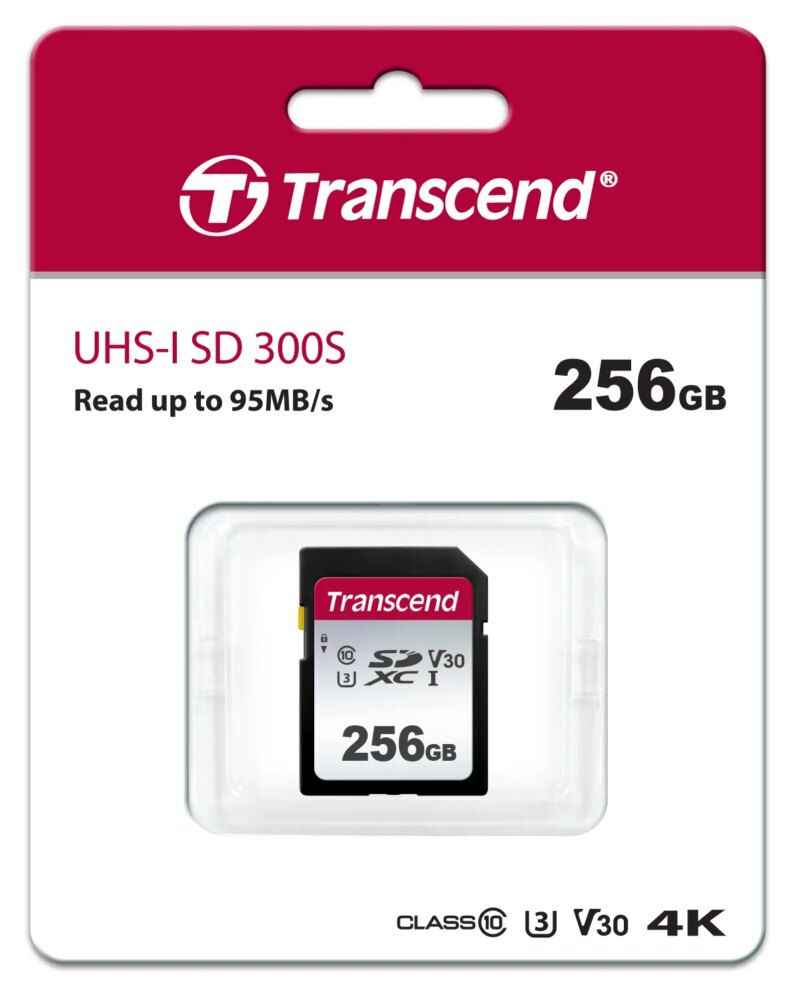 TRANSCEND 300S 256GB UHS-1 CLASS 10 U1 U3 V30 SDXC CARD 3D NAND (TS256GSDC300S)_2