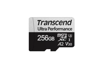 TRANSCEND 340S 256GB ULTRA PERFROMANCE MICRO SD UHS-I  U3 V30 A2 C10 - READ 160 MB/S - WRITE 125MB/S - WITH SD ADPTOR (TS256GUSD340S)