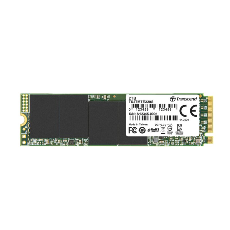 TRANSCEND 2TB MTE220S PCI-E GEN 3x4 NVMe M.2 2280 SSD 3D TLC with DRAM cache - 3500 MB/s Read 2900 MB/s Write - 4400 TBW (TS2TMTE220S)_3