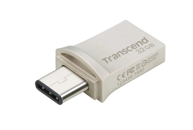 TRANSCEND 32GB JETFLASH 890 USB-C & USB 3.1 OTG FLASH DRIVE - SILVER (TS32GJF890S)_1