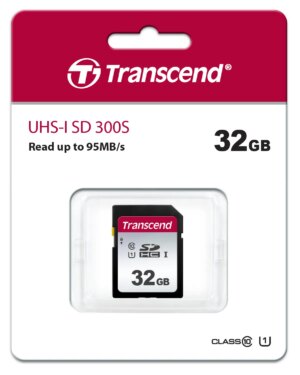 TRANSCEND 300S 32GB UHS-1 CLASS 10 U1 SDHC CARD -2D NAND (TS32GSDC300S)