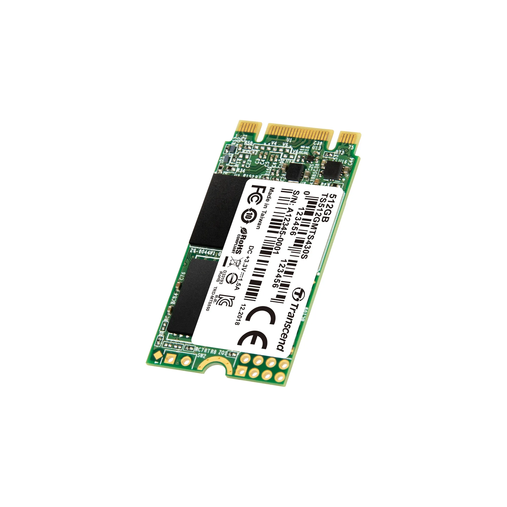 TRANSCEND 512B MTS420S SATA3 M.2 2242 SSD - 3D NAND (TS512GMTS430S)