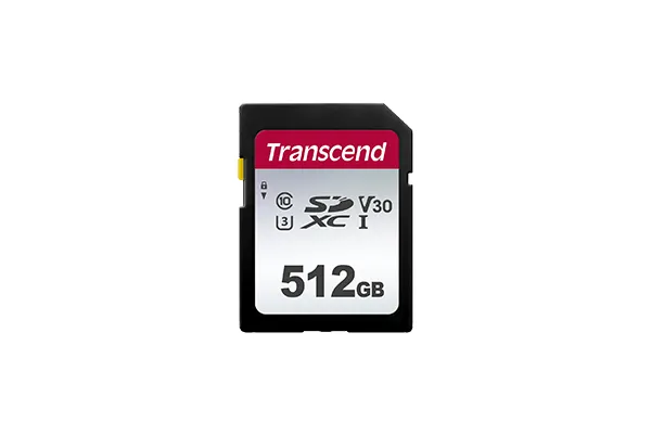 TRANSCEND 300S 512GB UHS-1 CLASS 10 U1 U3 V30 SDXC CARD 3D NAND (TS512GSDC300S)