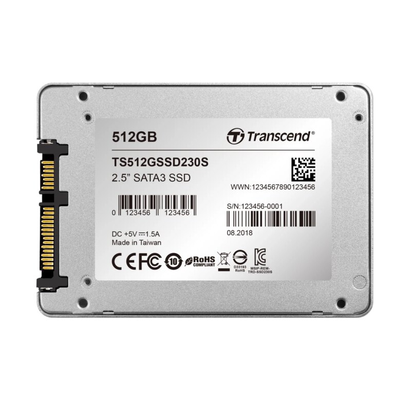 TRANSCEND 512GB SSD230S 2.5' SSD DRIVE - SATA III 3D NAND with DRAM cache - 560MB/s Read 500MB/s Write - 280TBW (TS512GSSD230S)_12