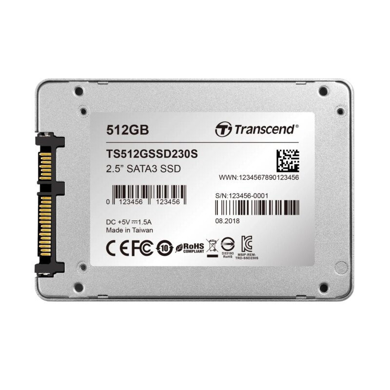 TRANSCEND 512GB SSD230S 2.5' SSD DRIVE - SATA III 3D NAND with DRAM cache - 560MB/s Read 500MB/s Write - 280TBW (TS512GSSD230S)_13