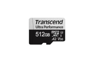 TRANSCEND 340S 512GB ULTRA PERFROMANCE MICRO SD UHS-I  U3 V30 A2 CLASS10 - READ 160 MB/S - WRITE 125MB/S - WITH SD ADPTOR (TS512GUSD340S)