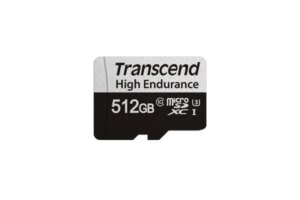 TRANSCEND 350V 512GB HIGH ENDURANCE MICRO SD UHS-I  U3 CLASS10 - READ 100 MB/S - WRITE 60MB/S - WITH SD ADPTOR (TS512GUSD350V)