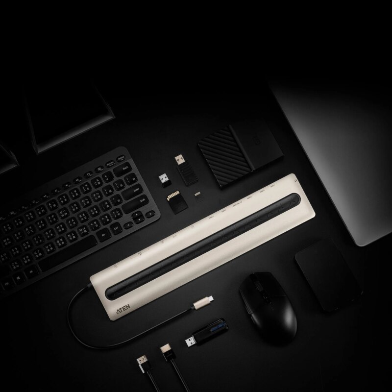 ATEN Dock; 15'' USB-C Multiport Dock;  - 2 x USB 2.0; 3 x USB3.2 Type A; 1 x USB3.2 Type C; 2 x HDMI; 1 x VGA; 1 x RJ45 female (UH3237)_6