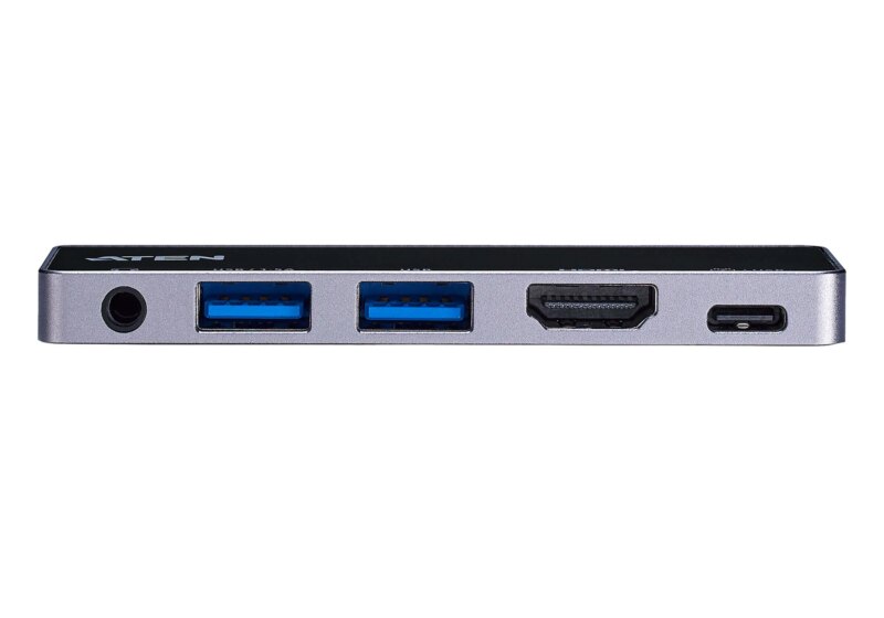 ATEN Dock; USB-C 5-in-1 Travel Dock with Power Pass-Through - 1 x audio port; 2 x USB Type-A ports; 1 x HDMI; 1 x USB-C (UH3238)_5