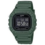Casio Timeless Collection Sport Illuminator Wr 50m. Alarm. Chronograph - Army Green (W-218H-3BVEF) Men's Watch_main