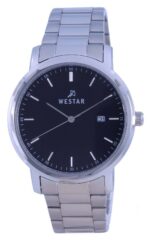 Westar Black Dial Stainless Steel Quartz 50243 STN 103 Men's Watch