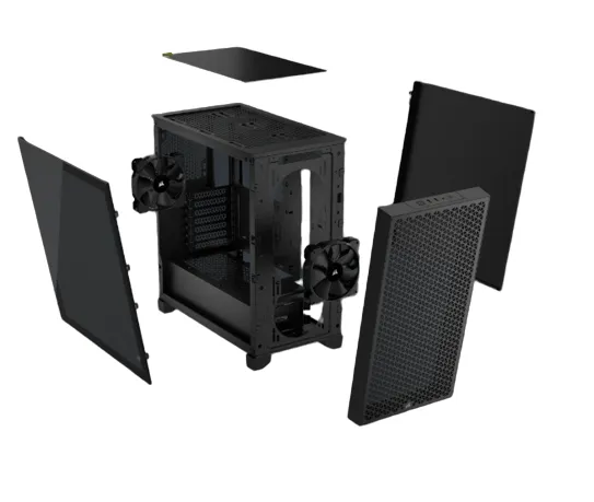 3000D AIRFLOW Black Mid-Tower PC Case; 2x 3.5'' |  2x 2.5'' Drive Bays; Up to 360mm Radiator compatible; 2x 120mm fan incl (CC-9011251-WW)