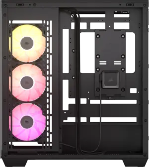 iCUE LINK 3500X RGB Black Mid-Tower PC Case; 2x 3.5'' |  2x 2.5'' Drive Bays; Up to 360mm Radiator compatible;3x 120mm fan incl (CC-9011280-WW)