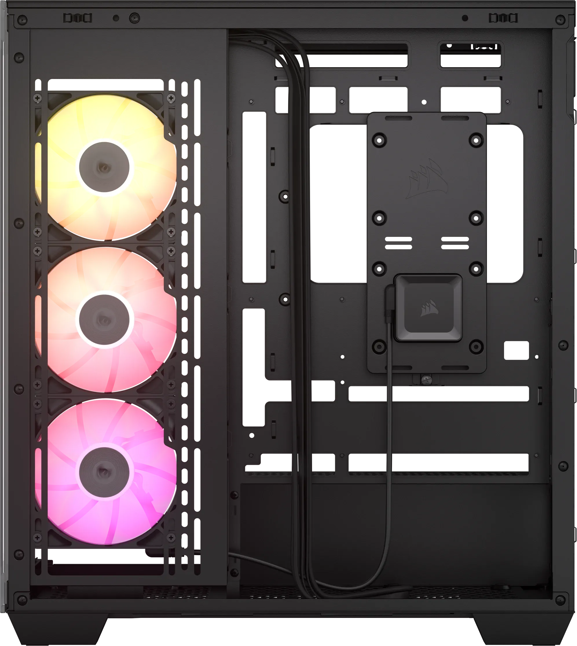 iCUE LINK 3500X RGB Black Mid-Tower PC Case; 2x 3.5'' |  2x 2.5'' Drive Bays; Up to 360mm Radiator compatible;3x 120mm fan incl (CC-9011280-WW)