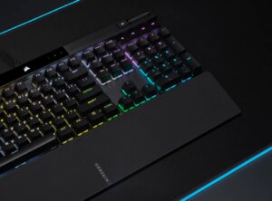 Corsair K70 RGB PRO Mechanical Gaming Keyboard - CHERRY MX SPEED Silver Keyswitches - Black (CH-9109414-NA)