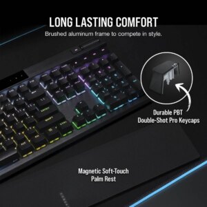 Corsair K70 PRO RGB Optical-Mechanical Gaming Keyboard - Corsair OPX switches - Black (CH-910941A-NA)