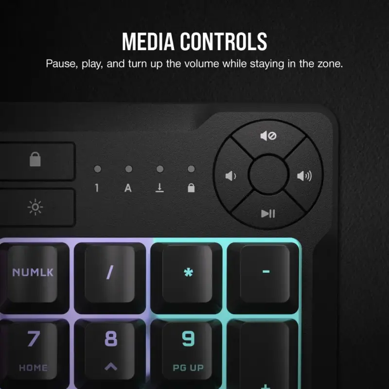 Corsair K55 Core Gaming Keyboard; Backlit Zoned RGB LED; Rubberdome (CH-9226C65-NA)_12
