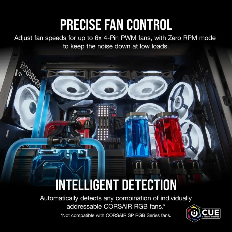 Corsair iCUE Commander CORE XT - Digital Fan Speed and RGB Lighting Controller.  6x Fan; 6x RGB (CL-9011112-WW)_6