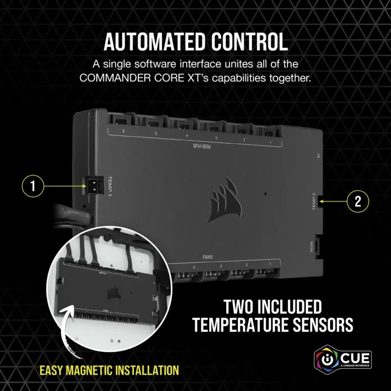 Corsair iCUE Commander CORE XT - Digital Fan Speed and RGB Lighting Controller.  6x Fan; 6x RGB (CL-9011112-WW)_7