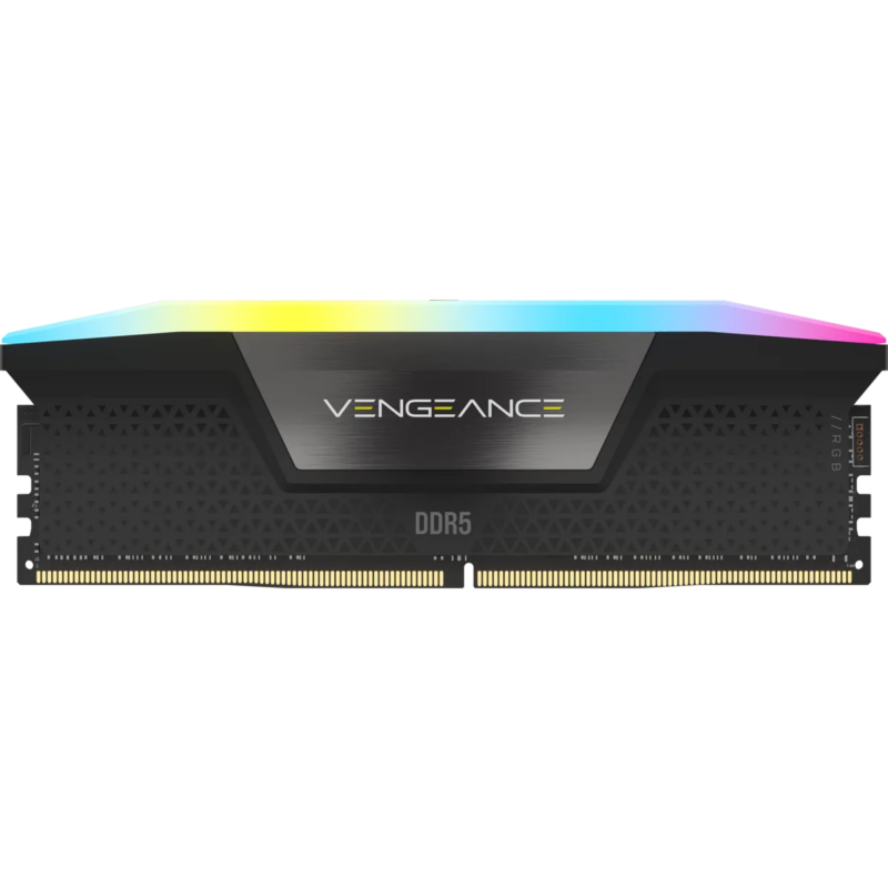 Corsair VENGEANCE® RGB 96GB (2 x 48GB) DDR5 DRAM 5600 C40 Memory Kit; 40-40-40-77; 1.25V Intel XMP - Black. (CMH96GX5M2B5600C40)_1