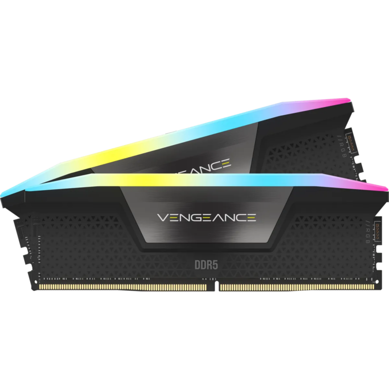 Corsair VENGEANCE® RGB 96GB (2 x 48GB) DDR5 DRAM 5600 C40 Memory Kit; 40-40-40-77; 1.25V Intel XMP - Black. (CMH96GX5M2B5600C40)_2
