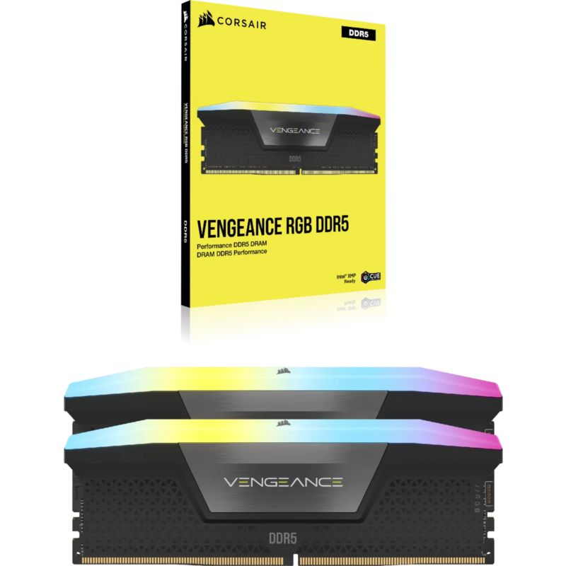 Corsair VENGEANCE® RGB 96GB (2 x 48GB) DDR5 DRAM 5600 C40 Memory Kit; 40-40-40-77; 1.25V Intel XMP - Black. (CMH96GX5M2B5600C40)_4
