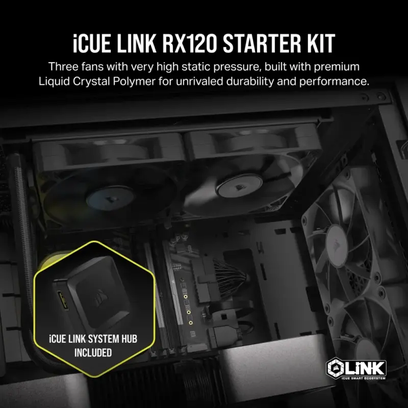 Corsair RX Series; iCUE LINK RX120; 120mm Fan; Tripple Pack. (CO-9051010-WW)_8
