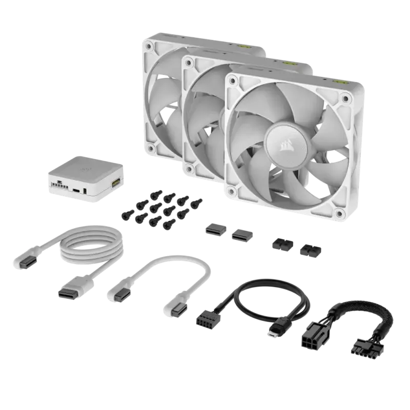 Corsair RX RGB Series; iCUE LINK RX120 RGB White; 120mm Fan; Triple Pack (CO-9051022-WW)_2