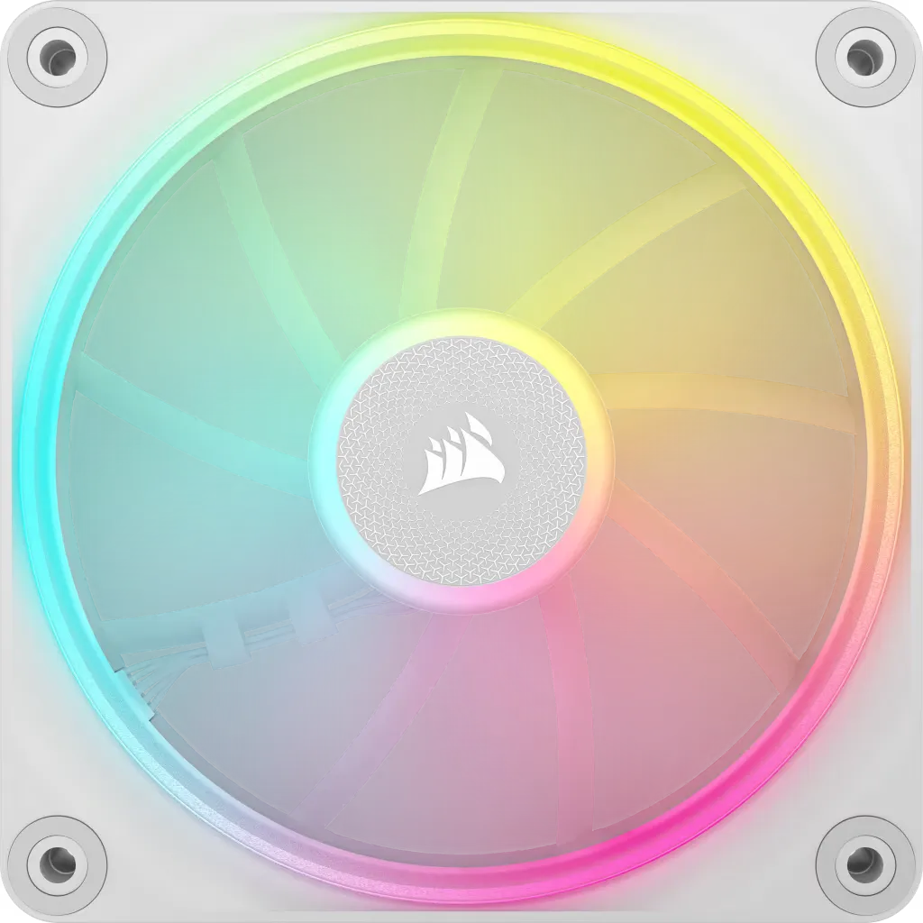 Corsair iCUE LINK LX120 RGB 120mm PWM Fan - Dual Light Loops – Requires iCUE LINK System Hub (Sold Separately) - White (CO-9051029-WW)