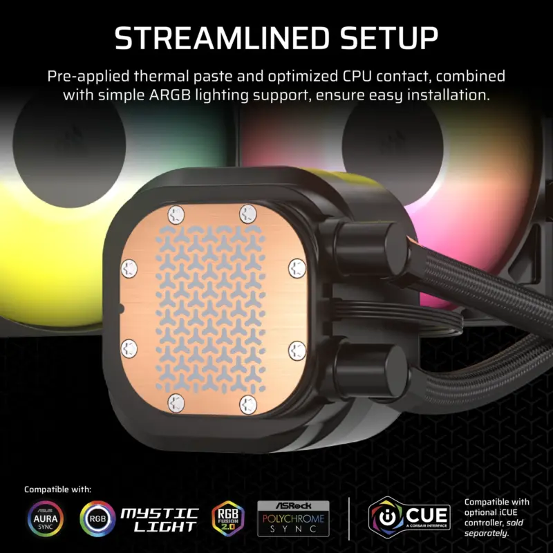 Corsair NAUTILUS 360 ARGB; 360mm Radiator; Liquid CPU Cooler; Intel® LGA 1851/1700; AMD® AM5/AM4 (CW-9060093-WW)_1