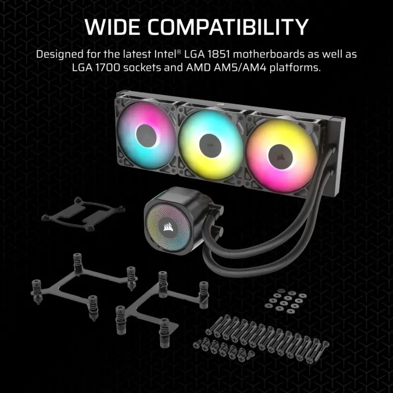 Corsair NAUTILUS 360 ARGB; 360mm Radiator; Liquid CPU Cooler; Intel® LGA 1851/1700; AMD® AM5/AM4 (CW-9060093-WW)_10