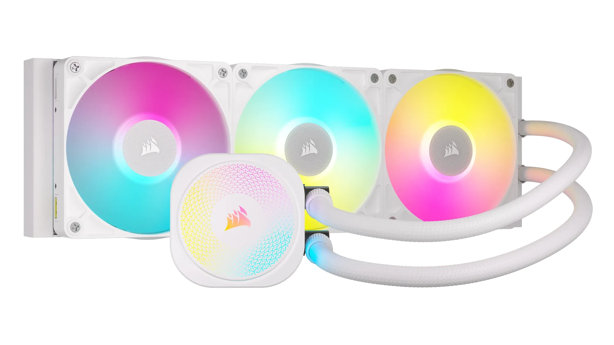 Corsair iCUE LINK TITAN 360 RX RGB Liquid CPU Cooler - White _ RX120 RGB Fans _ Fits Intel LGA 1851/1700; AMD® AM5/AM4. (CW-9061021-WW)
