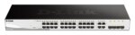 D-Link 28-Port Gigabit Smart Managed Switch; 24 port 10/100/1000Base-T ports + 4 SFP ports (DGS-1210-28)_2