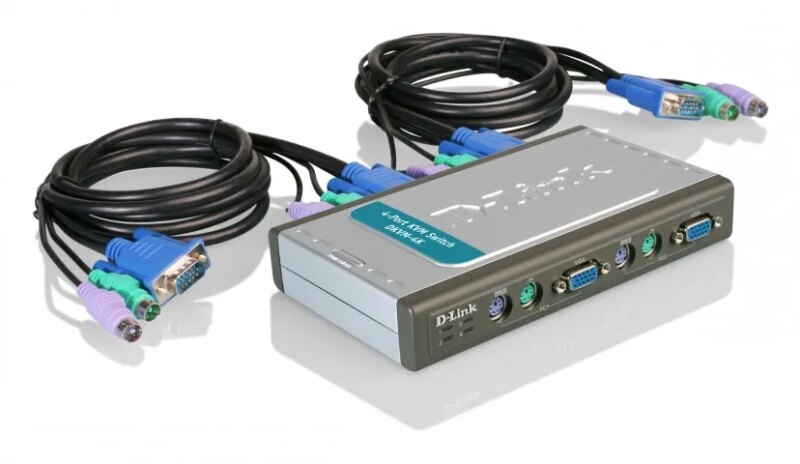 D-Link DKVM-4U 4-Port USB KVM Switch (includes only 2 cables; additional DKVM-CU/B1A cables to be purchased separately) (DKVM-4U)_2