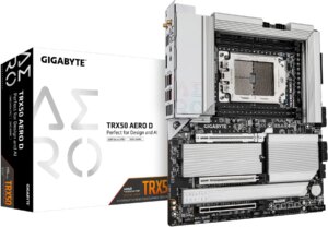 GIGABYTE TRX50 AERO D - 4xDDR5 R-DIMMs; 4xM.2; 2 x PCIe5.0 16x; 8 x SATA; WIFI 7- E-ATX Supports AMD Threadripper™ PRO (GA-TRX50-AERO-D)