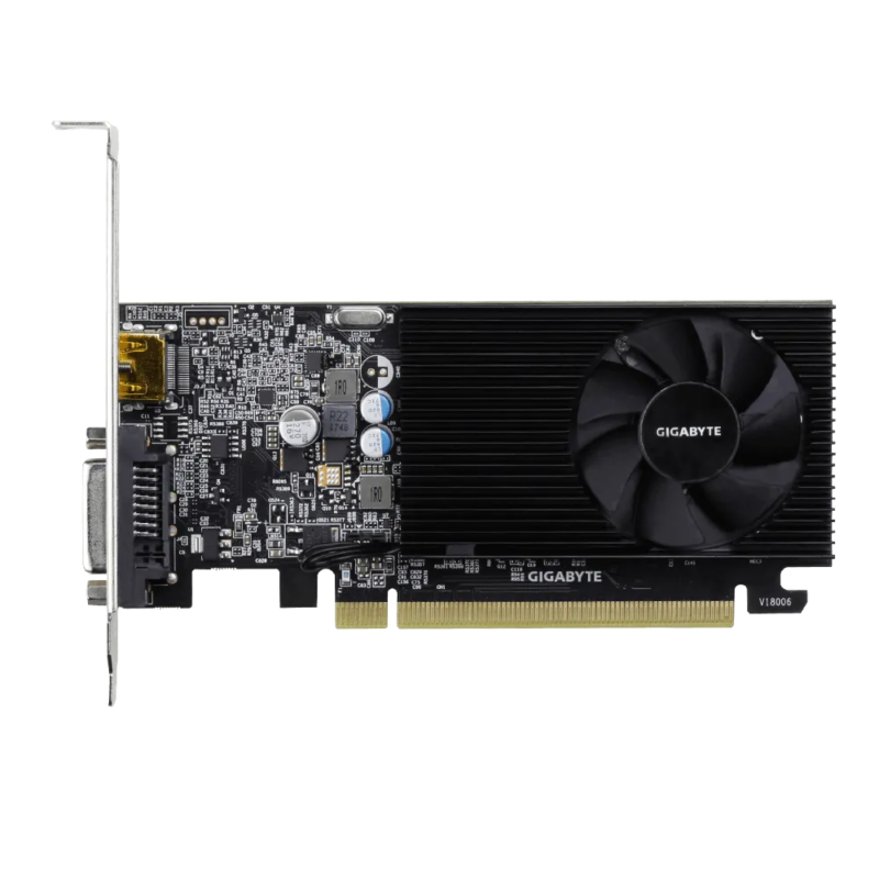 GIGABYTE nVidia GeForce GT 1030 - 2GB GDDR4; 64-Bit Memory Bus; PCI Express 2.0; 1x Dual-Link DVI-D; 1x HDMI; Low Profile (GV-N1030D4-2GL)_1