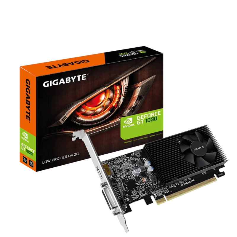 GIGABYTE nVidia GeForce GT 1030 - 2GB GDDR4; 64-Bit Memory Bus; PCI Express 2.0; 1x Dual-Link DVI-D; 1x HDMI; Low Profile (GV-N1030D4-2GL)_3